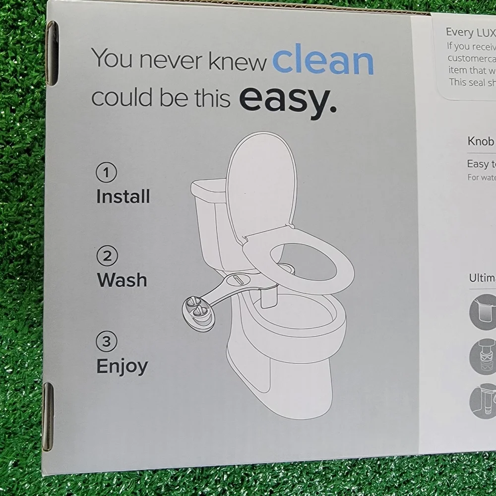 Luxe Bidet Neo 120 White Self Cleaning Nozzle Fresh Water No Electric Toliet New